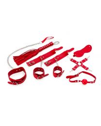 Complete 8-Piece Bondage Set for Beginners I - Red