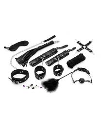 Complete 11-Piece Bondage Set for Beginners II - Black