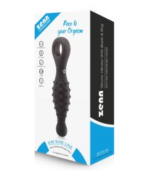Vibrating Silicone Plug with Beads & Ring